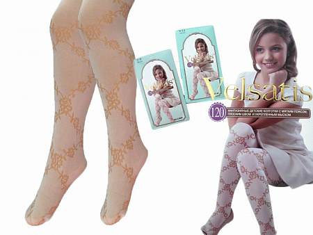 Колготки с фантазийным рисунком капроновые 120 DEN  VELSATIS