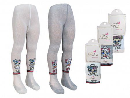 Колготки с рисунком для девочки   BELINO